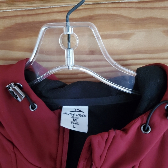 Women's Rain Coat Wine Red sz M/L - Picture 3 of 8